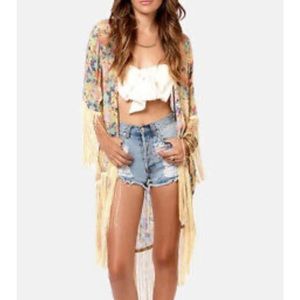 MINKPINK floral kimono